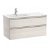Mueble de baño de 100 cm de ancho con lavabo izquierdo en color fresno Unik The Gap Roca