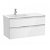 Mueble de baño de 100 cm con lavabo izquierdo color blanco brillo Unik The Gap Roca