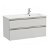Mueble de baño de 100 cm de ancho con lavabo derecho color gris ártico Unik The Gap Roca