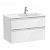 Mueble de baño de 80 cm con lavabo derecho color blanco brillo Unik The Gap Roca