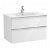 Mueble de baño de 80 cm de ancho con lavabo central color blanco brillo Unik The Gap Roca
