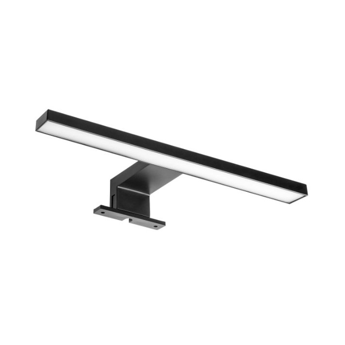 Foco LED con difusor para espejo de baño tamaño de 30x4,4x9,9 cm color negro Virgo Emuca