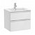 Mueble de baño de 60 cm de ancho con lavabo central en color blanco brillo Unik The Gap Roca