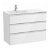 Mueble de baño de 100 cm con lavabo izquierdo en color blanco brillo Unik The Gap Roca