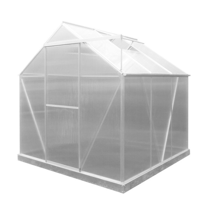 Invernadero de jardín de 193 cm de aluminio con paneles de policarbonato Lunada 3 Módulos Gardiun