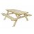 Gardiun wooden picnic table with folding seats 200x154x74cm