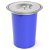 Poubelle à encastrer sur plan de 8 litres en acier inoxydable et en plastique de couleur bleue Recycle Emuca