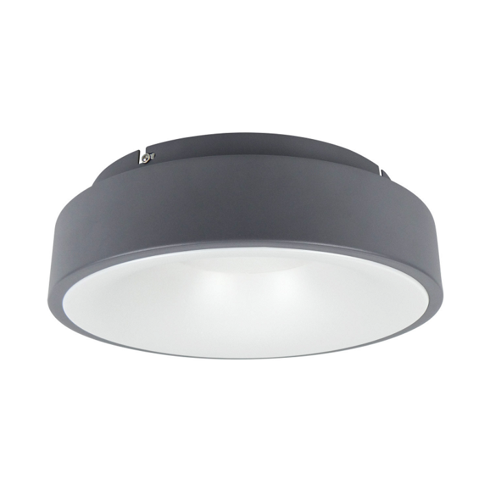Plafón LED con diseño circular fabricado en metal 15W 30 cm color gris Wingu Moonled
