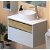 Mueble suspendido para baño fabricado en MDF sin lavabo de dos cajones Hecco B10