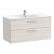 Mueble de baño de 100 cm de ancho con lavabo central color fresno Unik Victoria Roca