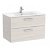 Mueble de baño de 80 cm de ancho con lavabo central color fresno Unik Victoria Roca