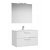 Conjunto de baño de 80 cm con un acabado en color blanco brillo Pack Victoria Roca