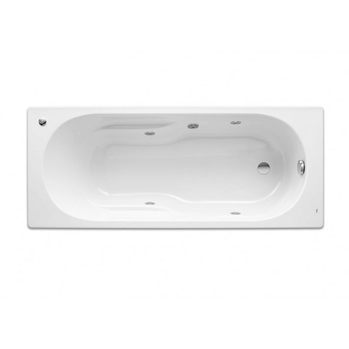 Bañera de acrílico con hidromasaje Basic de 140 cm en acabado color blanco Genova ROCA