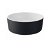 Lavabo de diseño circular de 40 cm hecho en porcelana con acabado en color negro Round Unisan