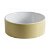 Lavatório de design circular de 40 cm fabricado em porcelana com acabamento cor lima Round Unisan