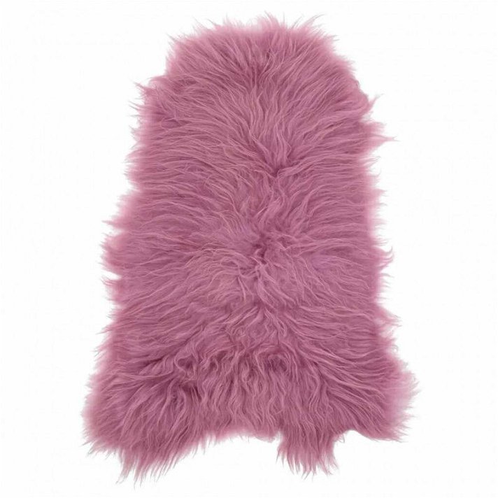 Alfombra piel de oveja islandesa ideal para absorber y eliminar la humedad en color rosa Vida XL