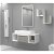 Conjunto de mueble de baño con cajón con cierre suave y dos estantes laterales Hecco B10