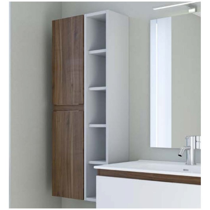 Mueble columna auxiliar para baño con puerta y módulo de estantes sin puerta Life B10