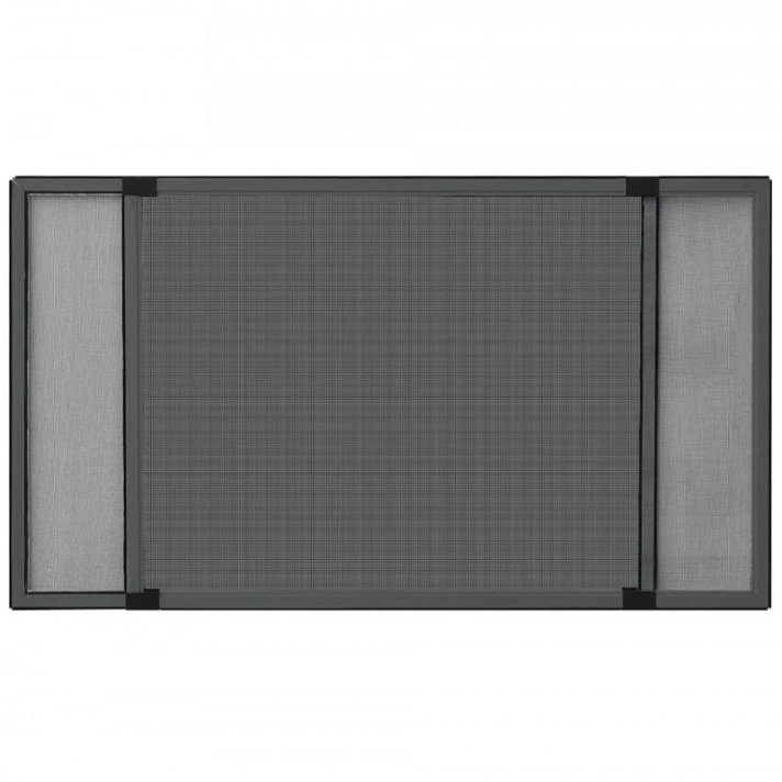 Mosquitera para ventanas extensible gris antracita (75-143) x 50 cm Vida XL