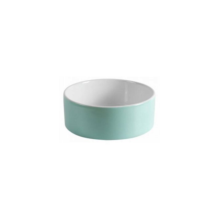 Lavabo de diseño circular de 45 cm hecho en porcelana con acabado en color azul Round Unisan