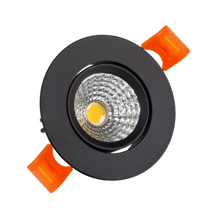 Foco LED circular direccionable 15W negro Moonled