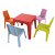 Conjunto infantil de 1 mesa y 4 sillas apto exterior con acabado multicolor 1 Julieta Resol
