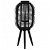 Soporte para velas con diseño romántico pie hecho de bambú y vidrio en color negro de 277x37 cm Vida XL