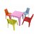 Conjunto infantil de 1 mesa y 4 sillas para uso exterior multicolor 3 Julieta Resol