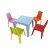 Lot pour enfants 1 table et 4 chaises pour extérieur de couleur multicolore 4 Juliette Resol