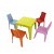 Conjunto infantil de 1 mesa y 4 sillas apto exterior con acabado multicolor 5 Julieta Resol