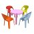 Set per bambini da 1 tavolo colore rosa e 4 sedie con finitura multicolore 3 Rita Resol