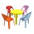 Lot pour enfants 1 table et 4 chaises pour extérieur de couleur multicolore 5 Rita Resol