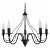 Sollux Minerwa 5 black chandelier