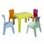 Conjunto infantil de 1 mesa y 4 sillas para exterior con acabado multicolor 4 Jan Resol