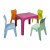 Ensemble pour enfants 1 table et 4 chaises pour extérieur avec finition multicolore 1 Janfrog Resol