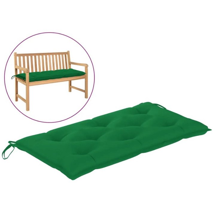 Cuscino per panchina all'aperto verde Vida XL