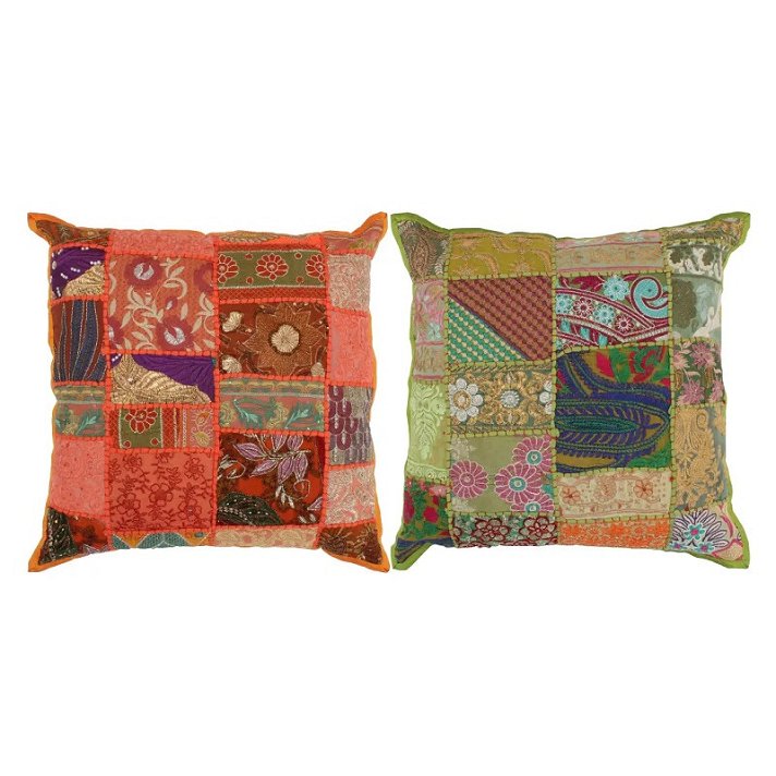 Cotton patchwork vintage design cushion pack 45x45 cm multicolour Vida XL