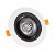 Foco LED 18 W con diseño circular y direccionable fabricado en aluminio en color negro Moonled