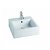 Lavabo suspendido para cuarto de baño de 48 cm de porcelana con acabado en color blanco City Gala