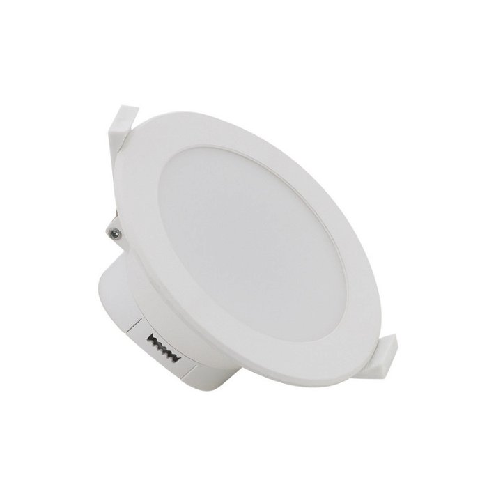 Foco LED Downlight IP44 10W fabricado en PC con diseño circular color blanco Moonled