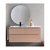 Conjunto mueble de baño con encimera blanca espejo y toallero de 120cm Nice Sanchis