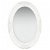 Espejo de pared ovalado con marco de diseño barroco de 50 cm de diámetro en color blanco Vida XL