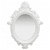 Espejo de pared ovalado con diseño romántico de 56x76 cm en color blanco Vida XL