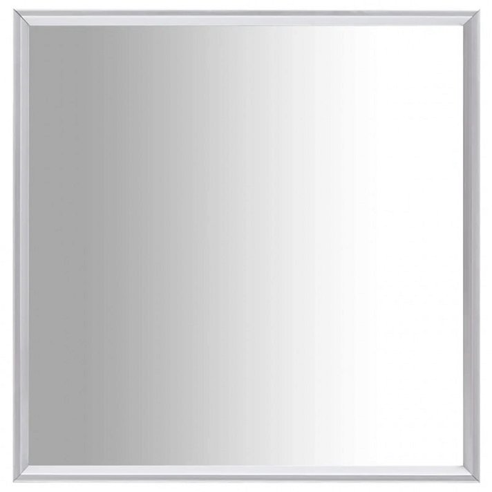  Espejo de pared con marco minimalista de PVC con un acabado en color plateado Vida XL