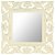 Espejo cuadrado con marco de madera calado artesanalmente en color blanco 50 cm Vida XL