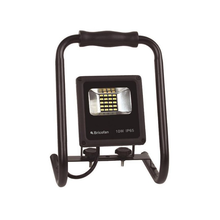Proyector LED 10 W con soporte negro Cofan