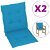 Conjunto de almofadas para cadeiras de jardim Azul-claro Vida XL