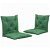 Conjunto de almofadas para cadeira de baloiço cor Verde Vida XL