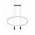 Lámpara colgante para techo fabricada en acero con un diseño circular de color negro Holar 2 Sollux