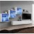 Conjunto de muebles de seis módulos para televisión de color blanco Baza Domensino